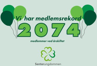 PRESSEMELDING: Medlemsrekord for Senterungdommen PRESSEMELDING: Medlemsrekord for Senterungdommen