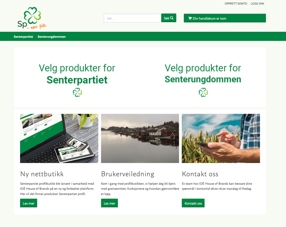 Ny nettbutikk og ny leverandør Ny nettbutikk og ny leverandør
